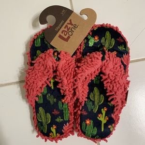 Indoor Fuzzy flip flop slippers, M